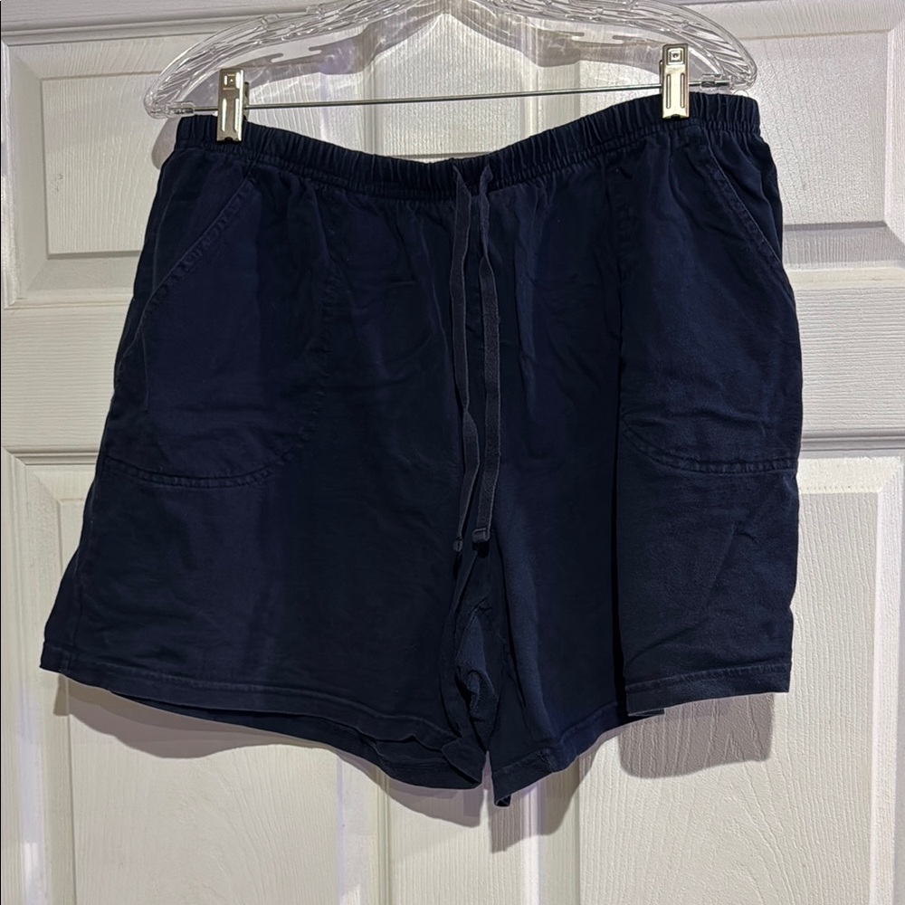 Woman’s White Stag Blue Athletic Shorts Elastic Waist